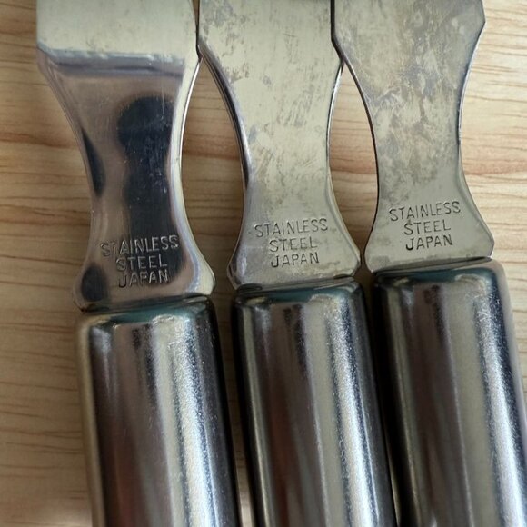 Vintage Rialto Octagonal Lucite Seafood Forks Japan Set Of 3 Stainless Steel Han - Picture 8 of 8